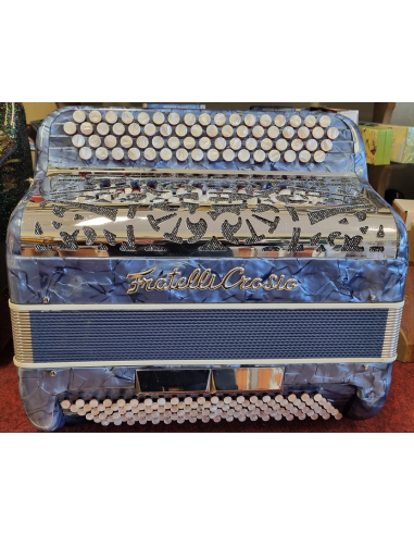 FRATELLI CROSIO ACCORDEON 120 BASSES BLEU MARBRE OCCASION STOP VENDU / STOP VENDU.